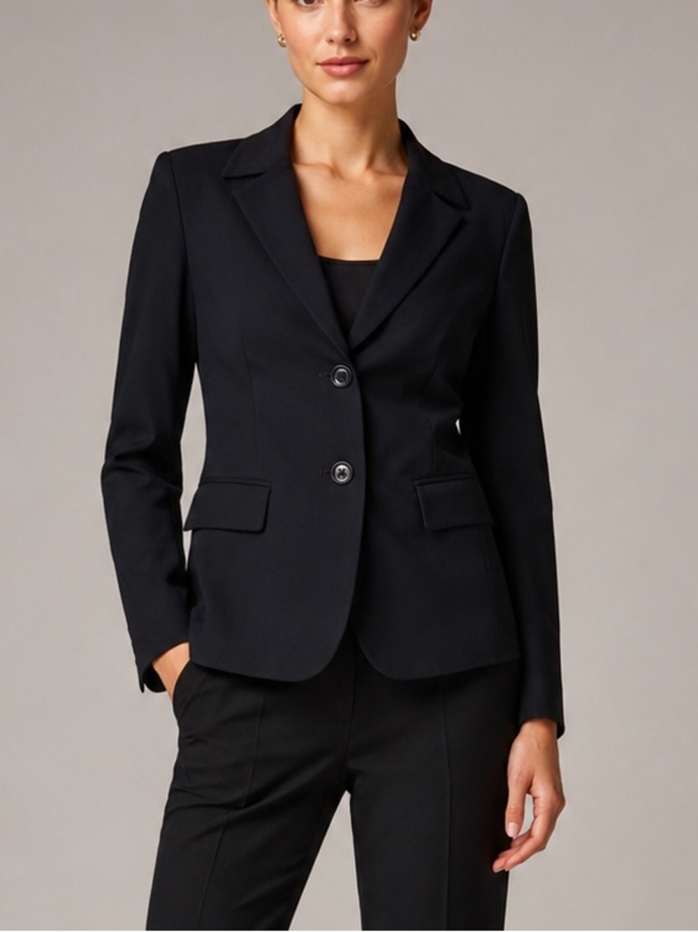 Lafayette 148 New York Black Tailored Blazer